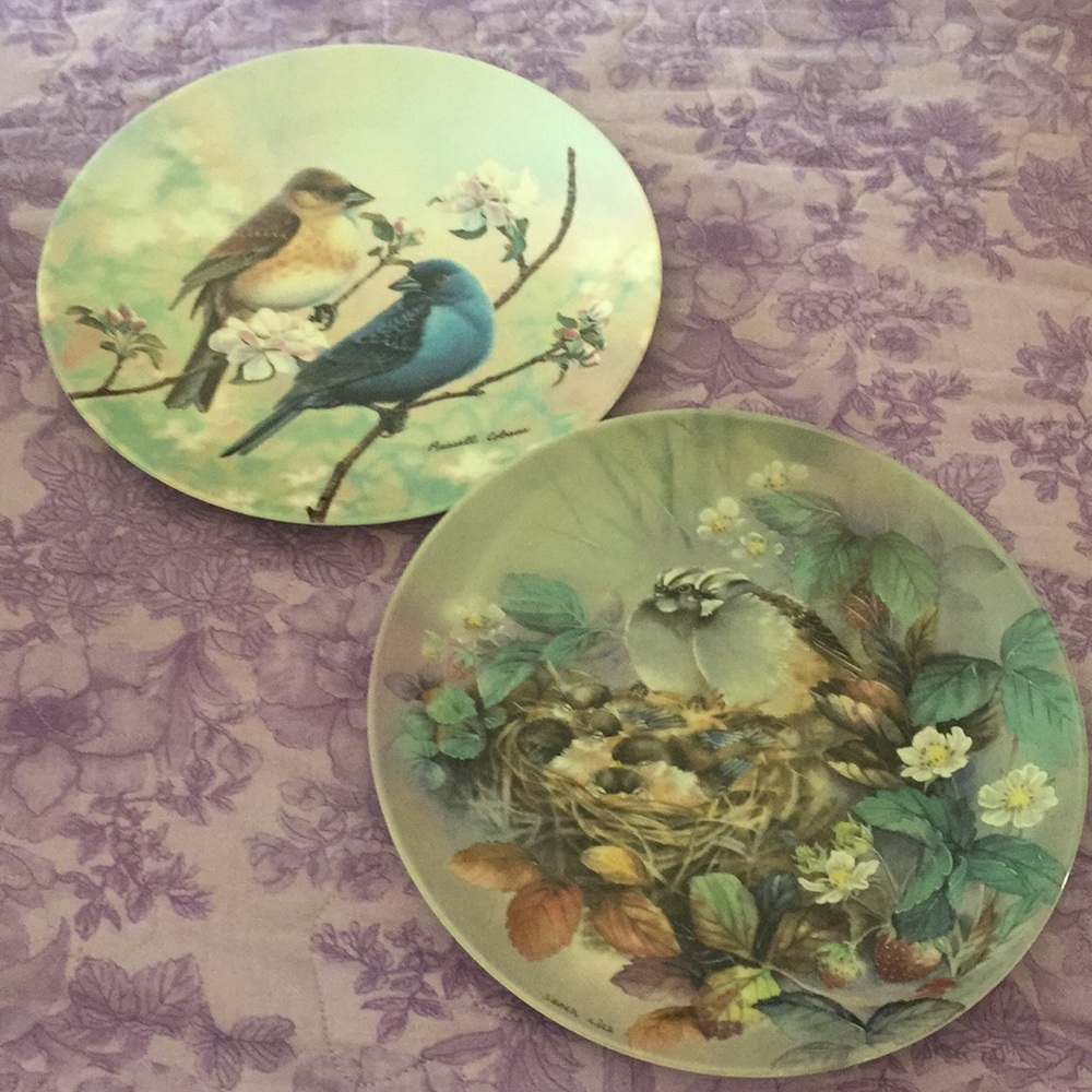 Home Decor Bird Display Plates W. S. George China